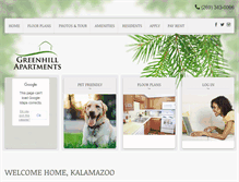 Tablet Screenshot of greenhillkalamazoo.com